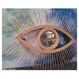 43 - NEW WMC WOVEN RATTAN EYE MIRROR (D119)