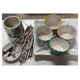 43 - NEW WMC DIVIDED PLATE, DESSERT CUPS, MORE