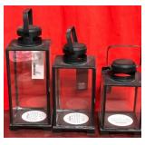 43 - NEW WMC SET OF 3 CANDLE LANTERNS (B16)