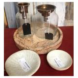 43 - NEW WMC TEALIGHT & TAPER CANDLE HOLDERS, TRAY