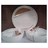 43 - NEW WMC DIVIDED PLATTER & SALSA BOWLS (N236)