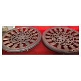 43 - NEW WMC ROUND METAL COVERS 14"DIA (T82)