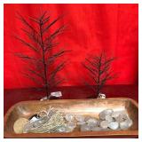 43 - NEW WMC WOODEN DECOR DISH, TREES, MORE