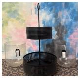 43 - NEW WMC 2-TIER BASKET TRAY, CANDLE HOLDER