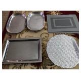 W - LOT OF 3 SERVING TRAYS & MORE (C81)