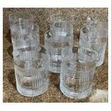 W - SET OF 8 CUT GLASS TUMBLERS (K28)