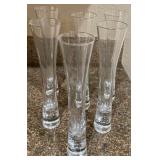 W - TALL CLEAR GLASS VASE SET (C24)
