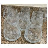 W - SET OF 8 FLORAL GLASSES (K29)