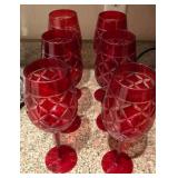 W - SET OF 6 RED WINE GLASSES (K67)