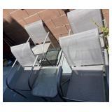 W - SET OF 4 METAL PATIO CHAIRS (Y8)