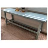 W - LIGHT BLUE WOODEN BENCH 18X12" (B20)