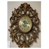 W - ORNATE GOLD WALL CLOCK (K1)