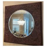 W - ROUND WALL MIRROR WITH FRAME 48X44" (C14)