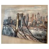 W - 3D BRIDGE WALL ART CANVAS 58X37" (C19)