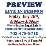 749a - PREVIEW LIVE IN PERSON - Friday, July 25th