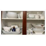 W - LOT OF WHITE SERVING DISHES (K42)