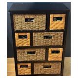 W - WICKER STORAGE CHEST WITH DRAWERS (B47)