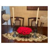 W - ELEGANT TABLETOP DECOR W/ ROSES (C3)