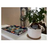 W - PLANT AND COLORFUL DECOR PLATE (K9)