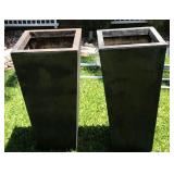 W - PAIR OF TALL PLANTERS (Y17)