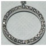 14KT WHITE GOLD DIAMOND PENDANT WITH CHAIN