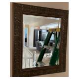 W - FRAMED RECTANGLE WALL MIRROR 25X21" (B14)