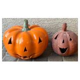 W - LOT OF 2 DECOR JACK O LANTERNS