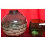 43 - NEW WMC LOT OF 2 HAND MADE GLASS VASES (A27)