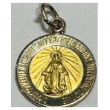 14KT YELLOW GOLD PENDANT .80GRS