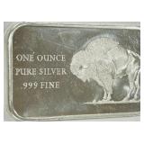 ONE OZ  999 SILVER BAR
