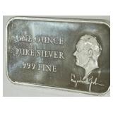 ONE OZ  999 SILVER BAR