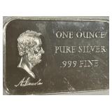 ONE OZ  999 SILVER BAR