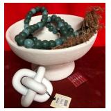 43 - NEW WMC WOODEN BEADS, PEDESTAL BOWL, LINKS