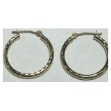 14KT YELLOW GOLD D/C EARRINGS