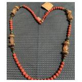 341 - BEADED NECKLACE W/ GEMSTONES (B33)