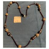 341 - GEMSTONE & MURANO GLASS BEADED NECKLACE (B38