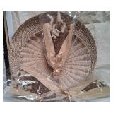 43 - NEW WMC 2 WICKER BASKETS W/ FLORALS (N81)