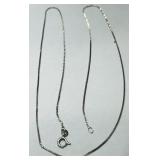 14KT WHITE GOLD 3.25GRS BOX CHAIN 20I NCHES