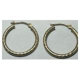 14KT YELLOW GOLD D/C EARRINGS