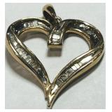 10KT YELLOW GOLD DIAMOND PENDANT 2.48GRS