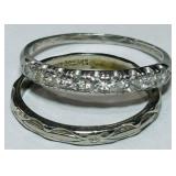 PLATINUM DIAMOND RING SET 4.80GRS