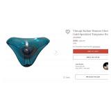 500 - MID CENTURY MURANO GLASS PEACOCK BLUE BOWL