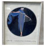 N - ERTE CHALK & VERMILION FRAMED ART B176)