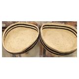 43 - NEW WMC PAIR OF WOVEN BASKETS