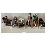 11 - LOT OF 6 FIGURAL DECANTERS (EMPTY) (G10)