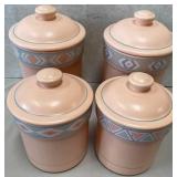 N - SOUTHWESTERN CERAMIC KITCHEN CANISTER SET B150