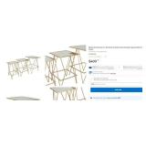 43 - NEW WMC NESTING GLASS TABLES GOLD FRAMES