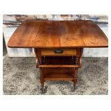 11 - VINTAGE DROP-LEAF BAR CART