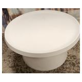 43 - MODERN ROUND WHITE COFFEE TABLE