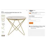 43 - MODERN ROUND MARBLE ACCENT TABLE